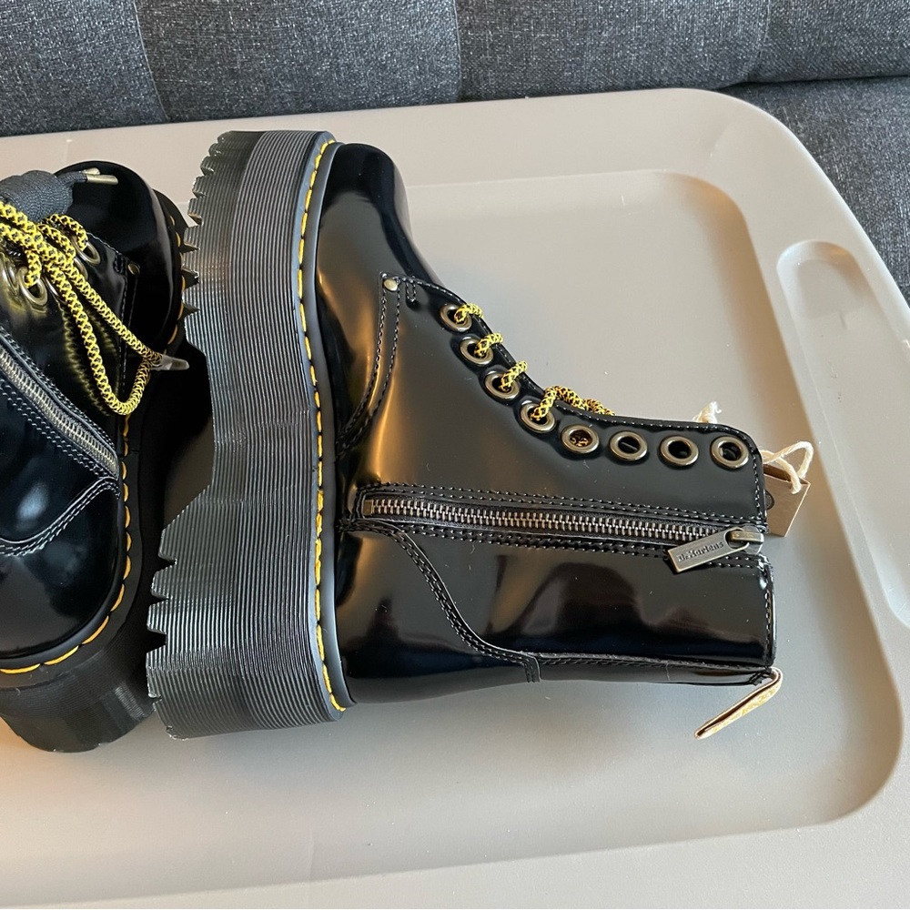 Dr Martens Vegan Jadon Max Platform Boots Women’s Black - Picture 6 of 7